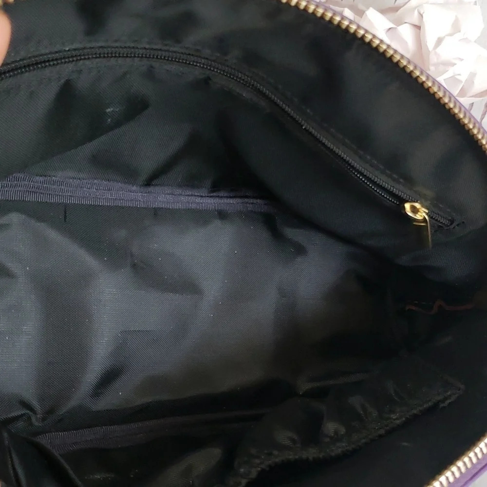 Moreller and Co. cosmetics, clutch Purple leather bag